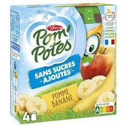 4 POM'POTES POM BANANE  MATERN